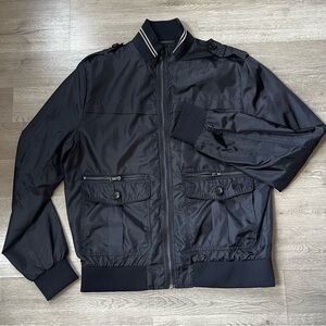 HM Men's Black Bomber Jacket